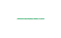 VIBRADOR RECARGABLE NEGRO 7V 20CM